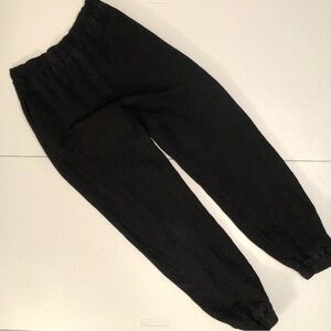 Lulu's Black Joggers Elastic Ankle Relaxed Fit Size S